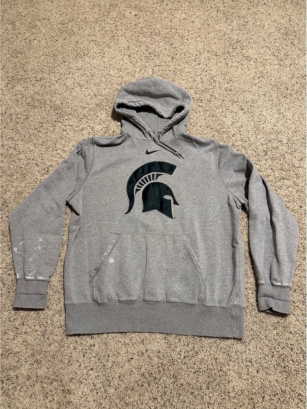 Nike Gray Michigan State Spartans Pullover Hoodie Sweatshirt
